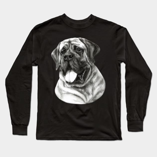 Mastiff Long Sleeve T-Shirt by animalpaintings